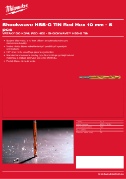 MILWAUKEE RED HEX - Shockwave HSS-TiN Drill Bits 4932478184 A4 PDF