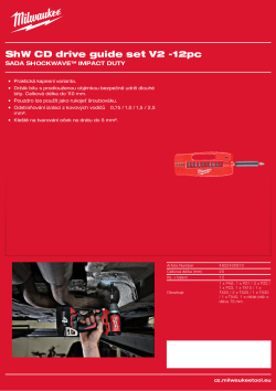 MILWAUKEE 12 ks SHOCKWAVE™ IMPACT DUTY sada bitů 4932430910 A4 PDF