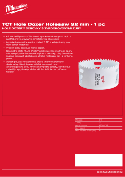 MILWAUKEE Hole Dozer Holesaws with Carbide Teeth 49560739 A4 PDF