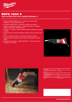 MILWAUKEE 1500 W šavlová pila super SAWZALL® 4933428900 A4 PDF