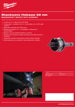 MILWAUKEE Shockwave Holesaws 49569810 A4 PDF