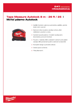 MILWAUKEE Svinovací metr 8 m - 26 ft 4932464666 A4 PDF