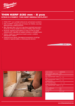 MILWAUKEE Wood with nails - THIN KERF demolition 48005036 A4 PDF