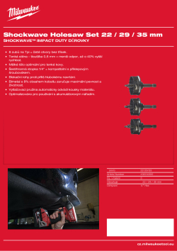 MILWAUKEE SHOCKWAVE Impact Duty™ sada děrovek 3 ks 49224800 A4 PDF