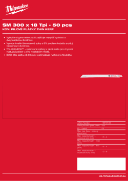 MILWAUKEE Metal: THIN KERF Blades 48016189 A4 PDF