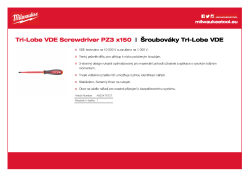 MILWAUKEE Šroubovák Tri-Lobe VDE PZ3 x150 4932478727 A4 PDF