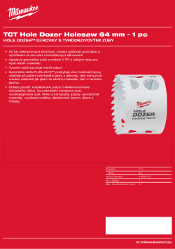 MILWAUKEE Hole Dozer Holesaws with Carbide Teeth 49560727 A4 PDF