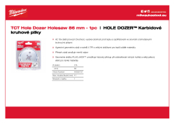 MILWAUKEE Hole Dozer Holesaws with Carbide Teeth 49560737 A4 PDF