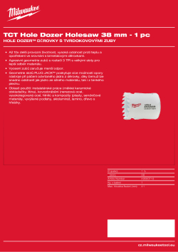 MILWAUKEE Hole Dozer Holesaws with Carbide Teeth 49560713 A4 PDF