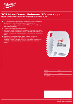 MILWAUKEE Hole Dozer Holesaws with Carbide Teeth 49560731 A4 PDF