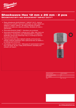 MILWAUKEE Hex 12 mm x 25 mm - 2 ks 4932430900 A4 PDF