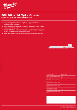 MILWAUKEE Metal: THIN KERF Blades 48005162 A4 PDF