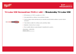MILWAUKEE Šroubovák Tri-Lobe VDE PH/S L1 x80 4932478733 A4 PDF