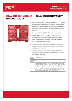 MILWAUKEE SHOCKWAVE™ IMPACT DUTY set bitů 56 ks 4932430907 A4 PDF