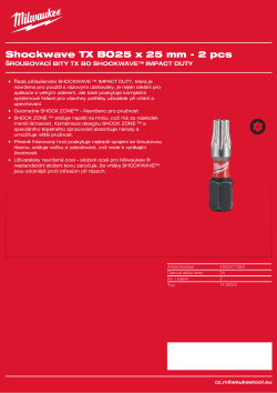 MILWAUKEE TX BO25 x 25 mm - 2 ks 4932471583 A4 PDF