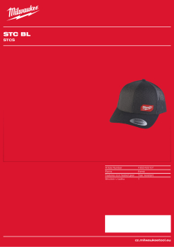 MILWAUKEE Kšiltovka Snapback Trucker černá 4932493107 A4 PDF