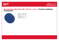 MILWAUKEE Pěnový kotouč modrý, ultra jemný 160 / 20 mm 4932492318 A4 PDF