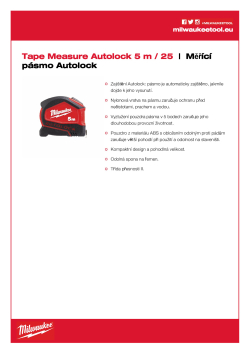 MILWAUKEE Svinovací metr 5 m 4932464663 A4 PDF