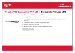 MILWAUKEE Šroubovák Tri-Lobe VDE PH1 x80 4932478721 A4 PDF