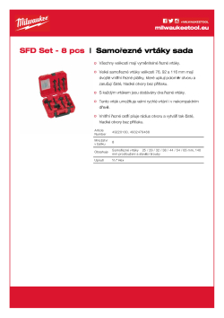 MILWAUKEE Sada vrtáků 7 ks 4932479488 A4 PDF