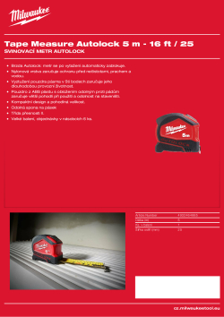 MILWAUKEE Svinovací metr 5 m - 16 ft 4932464665 A4 PDF