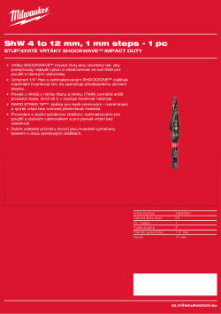 MILWAUKEE 4 – 12 mm / 1″ 48899261 A4 PDF