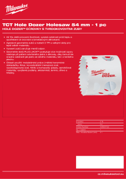 MILWAUKEE Hole Dozer Holesaws with Carbide Teeth 49560722 A4 PDF