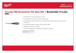 MILWAUKEE Šroubovák Tri-Lobe VDE PH/ SL2 x100 4932478734 A4 PDF