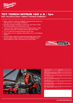 MILWAUKEE TORCH™ NITRUS CARBIDE™ - 150 mm - 1 ks 48005261 A4 PDF