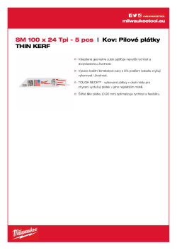 MILWAUKEE Metal: THIN KERF Blades 48005185 A4 PDF
