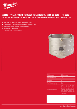 MILWAUKEE SDS-Plus TCT Core Cutters 4932344481 A4 PDF