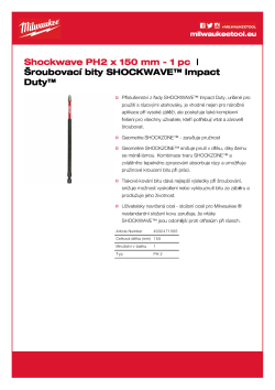 MILWAUKEE PH2 x 150 mm - 1 ks 4932471565 A4 PDF