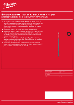 MILWAUKEE TX15 x 150 mm - 1 ks 4932471572 A4 PDF
