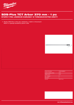 MILWAUKEE Stopka SDS-plus 4932399967 A4 PDF