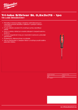 MILWAUKEE SL 0.5 x 3 x 75 4932471775 A4 PDF