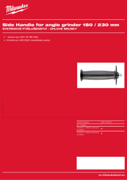 MILWAUKEE Boční rukojeť 4931433531 A4 PDF