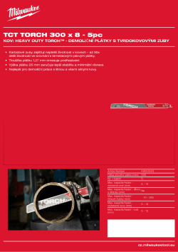 MILWAUKEE Pilový plátek TORCH™ s karbidovými zuby - 300 mm - 5 kusů 48005503 A4 PDF