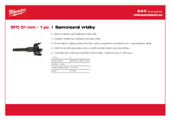 MILWAUKEE Selfeed Drill Bits 4932479484 A4 PDF