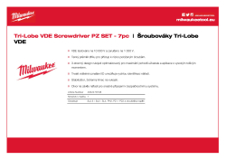 MILWAUKEE Sada šroubováků Tri-Lobe VDE PZ - 7 ks 4932478738 A4 PDF