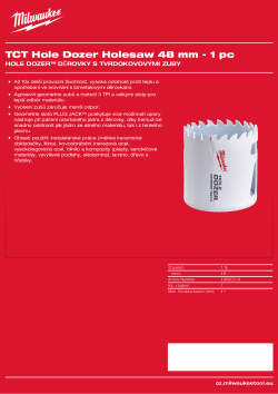 MILWAUKEE Hole Dozer Holesaws with Carbide Teeth 49560719 A4 PDF