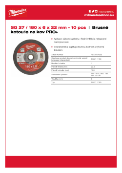 MILWAUKEE SG 27 / 180 4932451503 A4 PDF