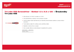 MILWAUKEE Šroubovák Tri-Lobe VDE štěrbinový 1.0 x 5.5 x 125 4932478716 A4 PDF