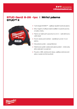 MILWAUKEE STUD Gen2 8 m 26 ft 4932471629 A4 PDF