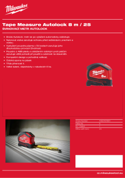 MILWAUKEE Svinovací metr 8 m 4932464664 A4 PDF
