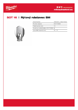MILWAUKEE Malý rýčový nástavec pro spirály 16 mm 48533815 A4 PDF