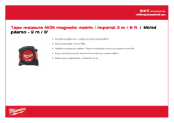 MILWAUKEE Svinovací metr C 2 m/ 6 ft (šířka 13mm) 48225502 A4 PDF
