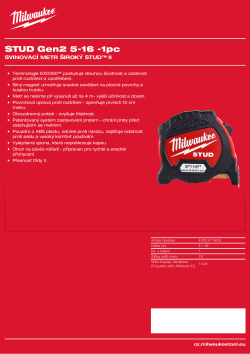 MILWAUKEE STUD Gen2 5 m 16 ft 4932471628 A4 PDF