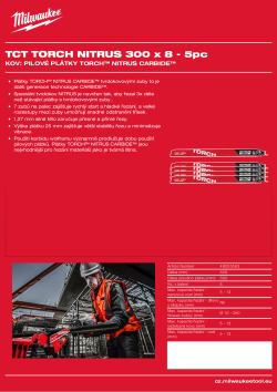 MILWAUKEE TORCH™ NITRUS CARBIDE™ - 300 mm - 5 ks 48005563 A4 PDF