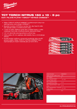 MILWAUKEE Metal: Torch with Nitrus Carbide 48006551 A4 PDF