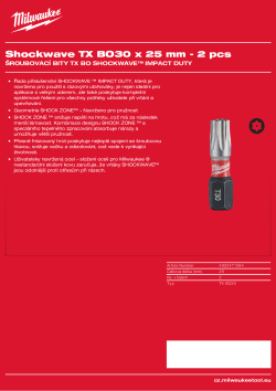 MILWAUKEE TX BO30 x 25 mm - 2 ks 4932471584 A4 PDF